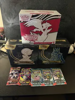 Pokemon Elite Trainer Box Lot - White Flare, Mega Evolution, Destined Rivals - Image 1