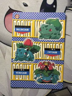 Pokemon Oddish Gloom Vileplume Pocket Monsters Nintendo Vending Prism Sticker - Image 2