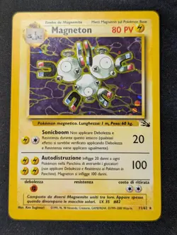 Pokemon Magneton 11/62 Fossil Holo ITALIAN - NM/LP - Image 1