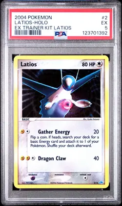 2004 POKEMON EX TRAINER KIT LATIOS #2 LATIOS-HOLO PSA 5 - Image 1