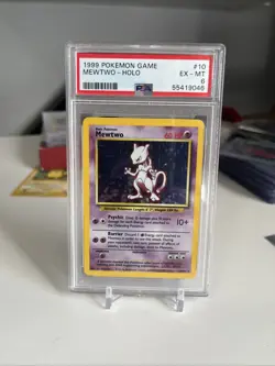 1999 Pokemon Base Set Unlimited Holo #10 Mewtwo PSA 6 - Image 1