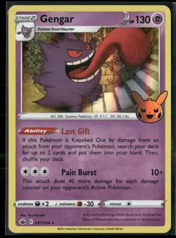 Pokemon - Gengar 057/198 Holo Rare Trick or Trade Stamped LP+ - Image 1