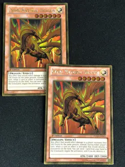 YUGIOH PRIME MATERIAL DRAGON PGLD-EN065 1ST GOLD X2 NM - Image 1