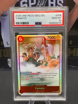 2025 One Piece English EB02-006 Yamato SR PSA 10 GEM MINT - Image 1