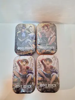 One Piece Tin Pack Set Vol. 2 (Lot of 4) Art Set + Extra Luffy - Image 1