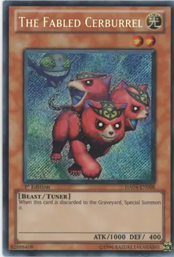 Yugioh The Fabled Cerburrel HA04-EN008 Secret Rare 1st Edition LP - Image 1