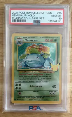GRADED PSA 10 2021 Pokemon Celebrations Venusaur-Holo Classic COLL-Base Set #15 - Image 1