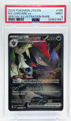 Pokemon N's Zoroark ex Journey Together SIR 185/159 PSA 9 Mint TCG - Image 1