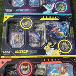 Pokemon Eeveelution Vmax Premium Collection Vaporeon Flareon Jolteon Set of 3 - Image 4