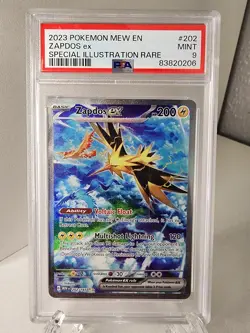 Pokemon Scarlet & Violet 151 Zapdos ex EX SIR Holo 202/165 PSA 9 - Image 1