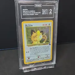Pokemon Meowth 10/53 Wotc Promo Holo Wizards of the Coast 2000 TAG Graded - Image 2
