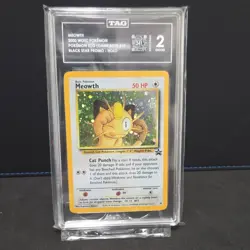 Pokemon Meowth 10/53 Wotc Promo Holo Wizards of the Coast 2000 TAG Graded - Image 4