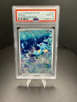 Pokemon Horsea 067/064 Sv:Shrouded Fable Holo Illustration PSA 10 - Image 1