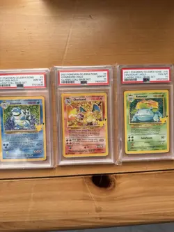 Pokemon Celebrations Blastoise #2 Charizard #4 Venusaur #15 PSA 10 Holo Lot - Image 1
