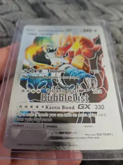 Charizard and Blastoise GX Silver Foil Fan Art Collector Pokemon Tag Team HP345 - Image 5