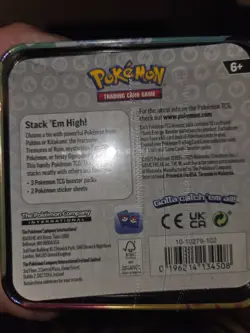2025 Pokemon TCG Stack Em High Stacking Tin With 3 Booster Packs - Image 2
