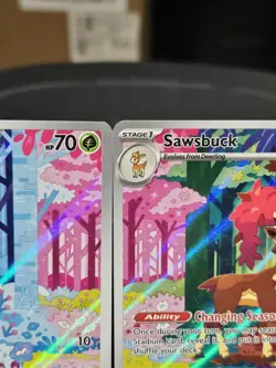 Deerling & Sawsbuck 165 + 166/162 - Temporal Forces - Illustration Rare Pokemon - Image 3