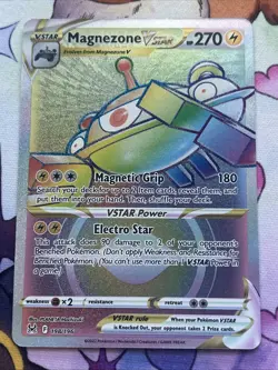Magnezone VSTAR 198/196 Rainbow Secret Ultra Rare Lost Origin Pokemon TCG - Image 3