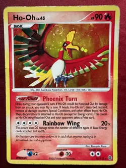 HO-OH 10/132 Secret Wonders SWIRL HOLO rare Pokemon TCG card - Image 1