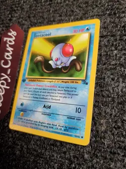 Tentacool 56/62 Fossil 1st Edition Non-Holo Common Pokemon Card NM - Image 2