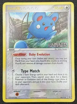 Pokemon Card - Azurill Delta Species 20/113 Rare Reverse Holo Stamped MP - Image 1