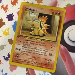 Cyndaquil Neo Genesis Set 1st Edition 57/111 Common Pokemon Card - Image 1