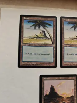 MTG Mirage Basic Land lot, 5 cards - all NM to LP - Image 2