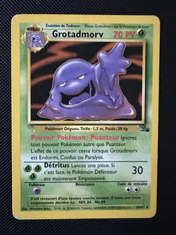 Grotadmorv 28/62 Rare Fossil 2000 Francais FR Pokemon Card - Image 1