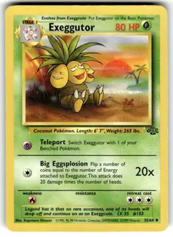 Exeggutor 35/64 Jungle Set Vintage 1999 Pokemon Card - Image 1