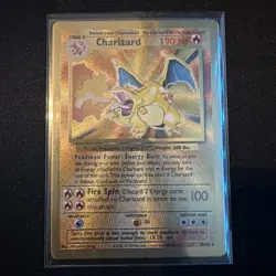 Pokemon CHARIZARD 4/102 - Celebrations UPC 25th Anniversary GOLD Metal Card LP - Image 1