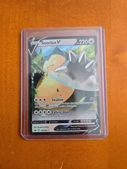 Snorlax V 141/202 - Sword & Shield Full Art Ultra Rare Pokemon Card - Image 1