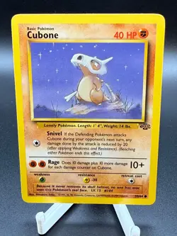 Pokemon Cubone 50/64 Jungle LP card 1999 Vintage TCG - Image 1