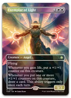 Exemplar of Light (Borderless) #297 (Foil) (NM) Foundations FDN Magic MTG - Image 1