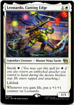 Leonardo, Cutting Edge [Teenage Mutant Ninja Turtles] MTG TMT 0015 NM ⚪ - Image 1