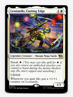 Leonardo, Cutting Edge [Teenage Mutant Ninja Turtles] MTG TMT 0015 NM ⚪ - Image 3