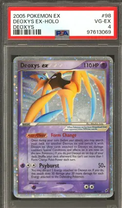 Pokemon EX Deoxys Deoxys EX 98/107 PSA 4 - Image 1
