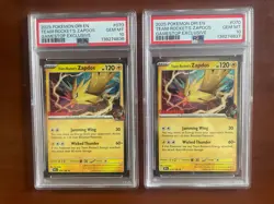 Pokemon Team Rockets Zapdos GameStop Promo PSA 10 Sequential Set of 2 #070/182 - Image 1