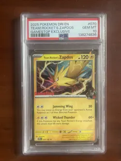 Pokemon Team Rockets Zapdos GameStop Promo PSA 10 Sequential Set of 2 #070/182 - Image 4