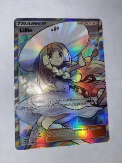 Lillie Ultra Rare Full Art Holo 147/149 SM Base Set Trainer Pokemon TCG Card - Image 2