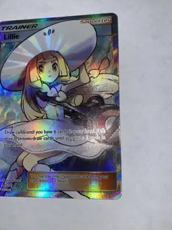 Lillie Ultra Rare Full Art Holo 147/149 SM Base Set Trainer Pokemon TCG Card - Image 3