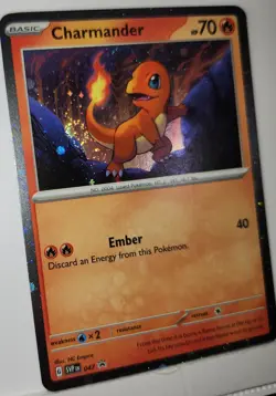 Pokemon Charmander Fart Swirl 🌀 Cosmo Holo 047 Black Star Promo Rare 151 Promo - Image 2