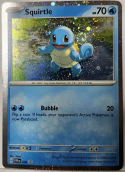 Pokemon Squirtle Perfect Fart Swirls 🌀 Cosmo Holo 048 Black Star Promo Rare 151 - Image 3