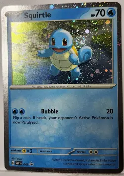 Pokemon Squirtle Perfect Fart Swirls 🌀 Cosmo Holo 048 Black Star Promo Rare 151 - Image 4