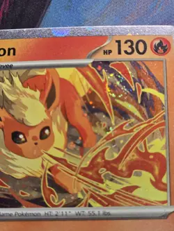 Pokemon TCG Flareon SVP 167 Black Star Promo Cosmos Holo 🍥FART SWIRL 🍥 - Image 2