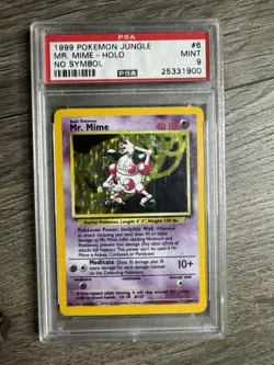Pokemon TCG Mr. Mime 1st Edition Jungle PSA 9 Rare #22/64 1999 - Image 1
