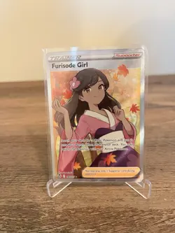 Furisode Girl 190/195 Pokemon Silver Tempest Sword & Shield Full Art Card NM - Image 1