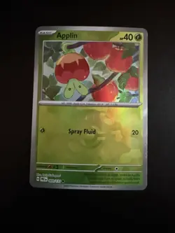 Pokemon TCG Applin Master Ball Pattern 009/131 Prismatic Evolutions Holo Card - Image 1