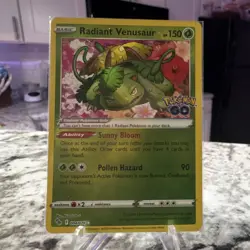 Pokemon TCG Radiant Venusaur Pokemon GO 004/078 Radiant Rare Holo 150 HP - Image 1