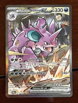 Pokemon Destined Rivals Team Rocket’s Nidoking Ex 233/182 Special Illustration - Image 1