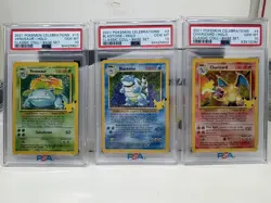 2021 Pokemon Celebrations 25th Charizard Blastoise Venusaur ALL PSA 10 GEM MINT - Image 1